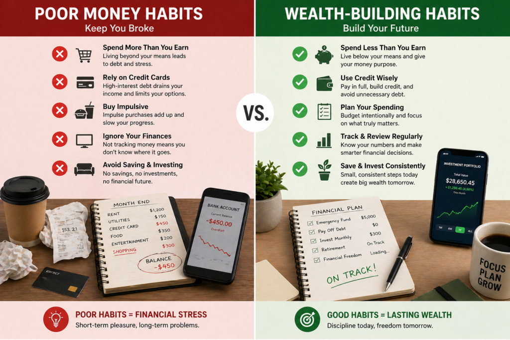 Bad vs good money habits