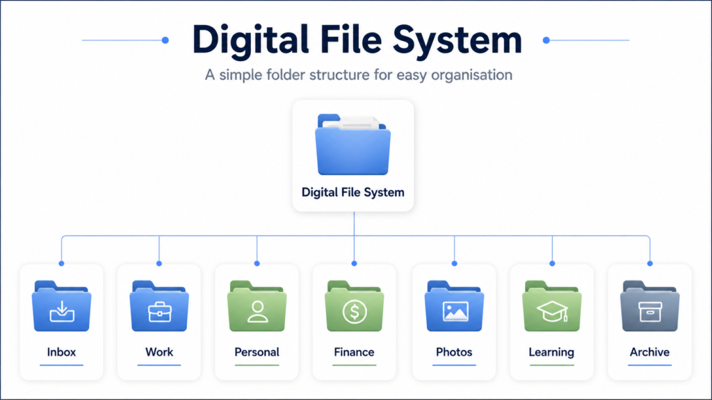 Digital file system organization diagram