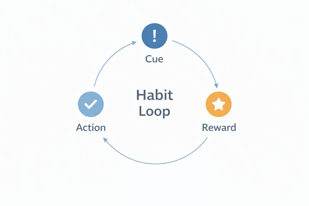 Habit loop infographic design
