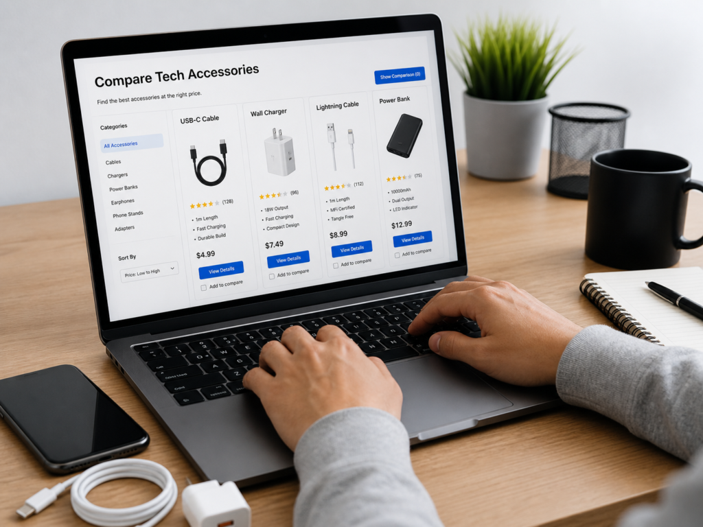 Tech comparison on a modern desk
