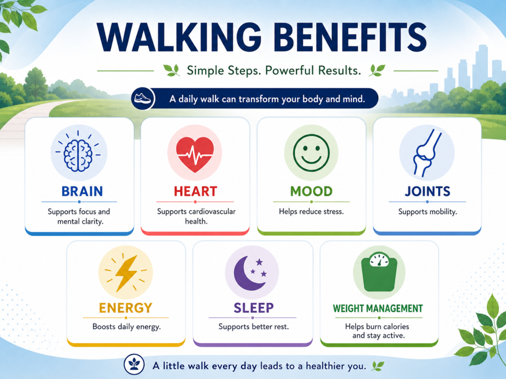 The power of walking benefits