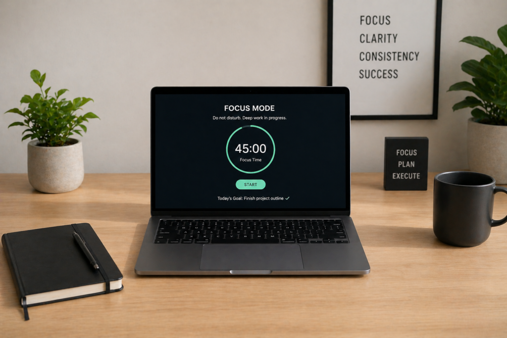 Tidy workspace for focused productivity