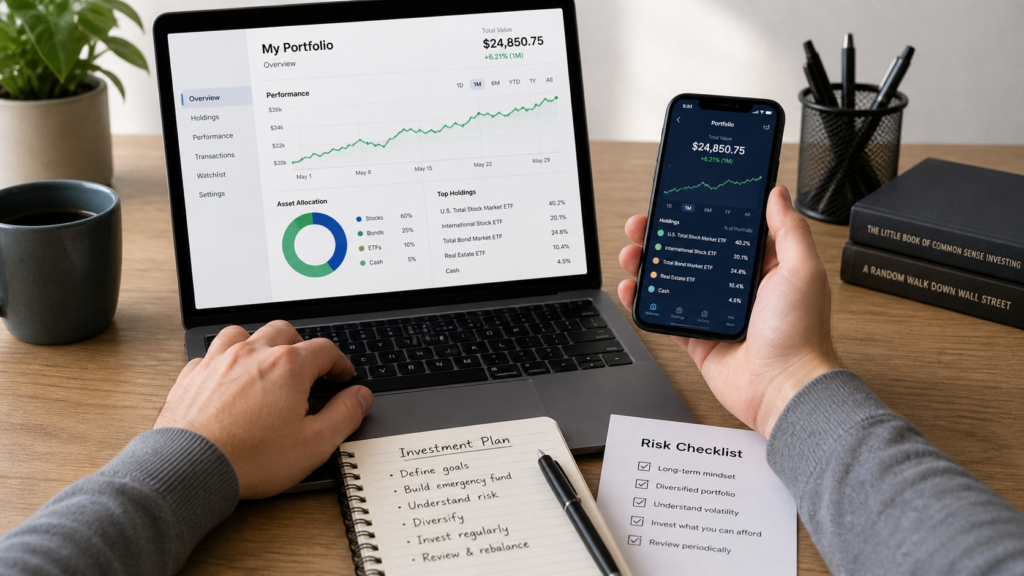 Tracking investments in a tidy workspace